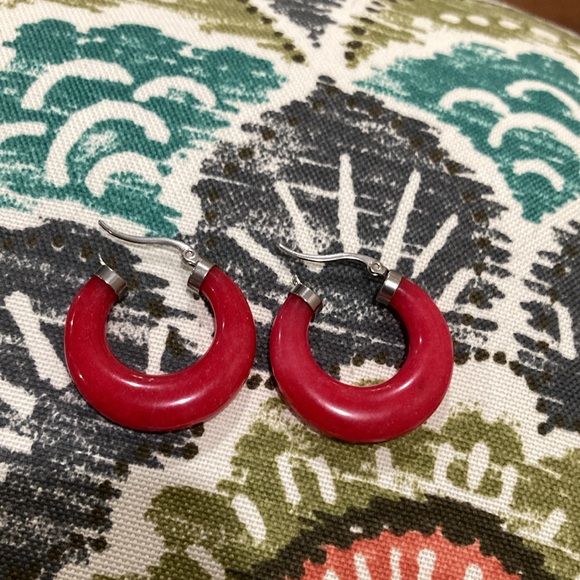 Carnelian Hoops - Picture 9 of 11